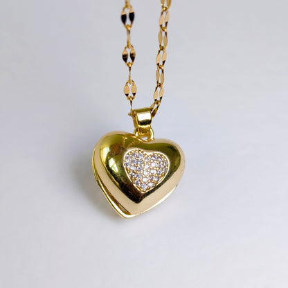 Hollow Heart with Pearl