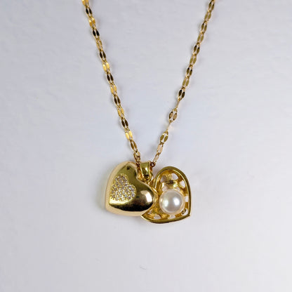 Hollow Heart with Pearl